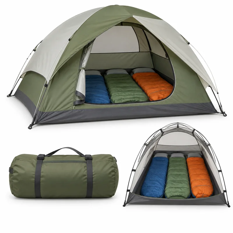 AI-generated illustration representing Camping tents