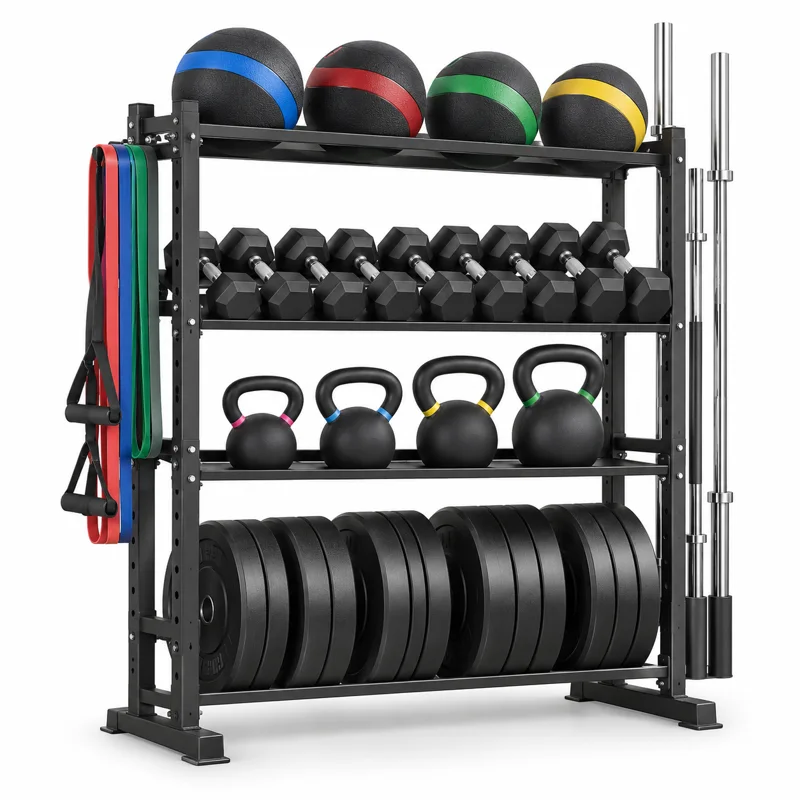 AI-generated illustration representing Exercise storage racks