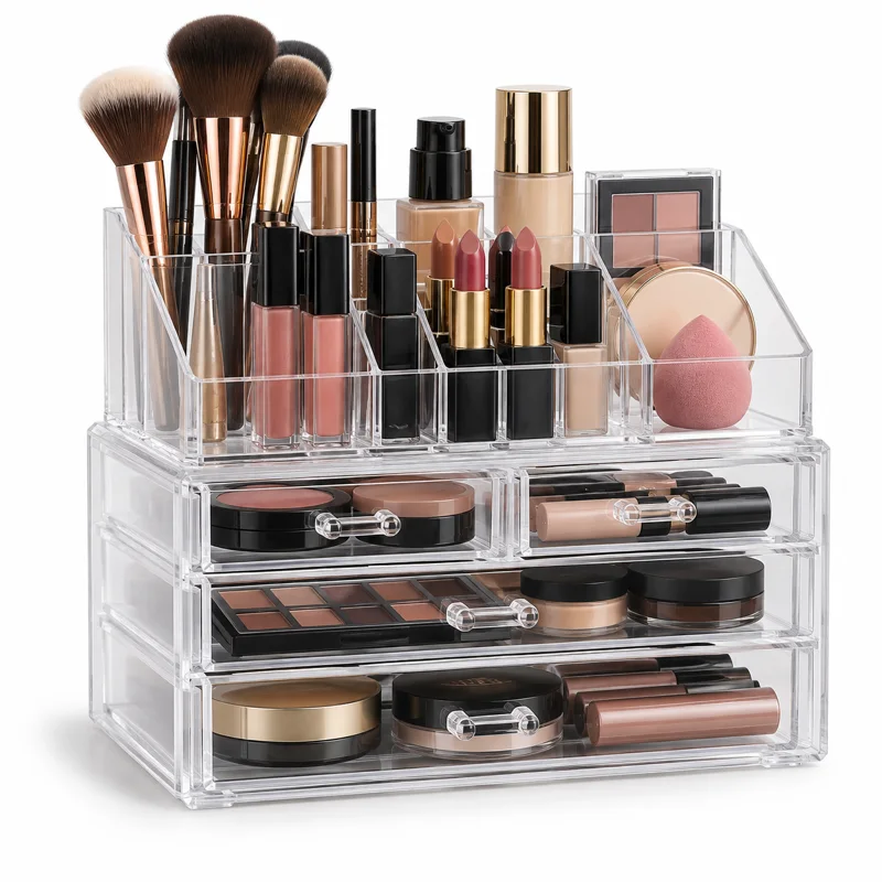 AI-generated illustration representing Makeup organizers