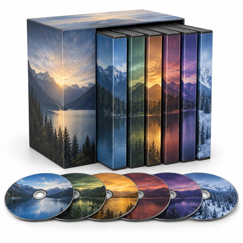 AI-generated illustration representing TV series box sets